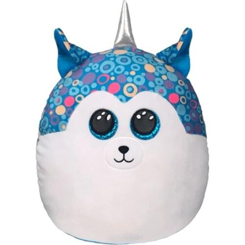 18CM Ty Beanie Big Eyes Helena Blue Husky Pillow Stuffed Plush Animal Collection Cute Super Soft Bedside Toys Doll Gift For Kids