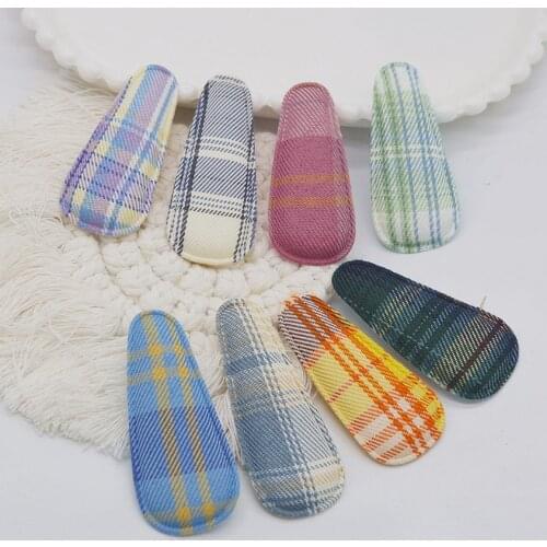 40pcs/lot 5.5 lattice BB Hair clip cover shape for DIY handmade children hair clip accessories