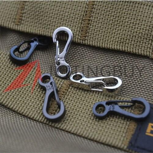 Hot 5PCS Spring SF Hooks Carabiner Key Chain Keychain Hook Clip Outdoor Sports Hiking Moauntaineering Climbing Safety Buckle