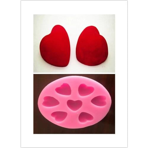 7 even small love chicken heart cake Browning molds chocolate mold baking gypsum aromatherapy silica gel mold P838