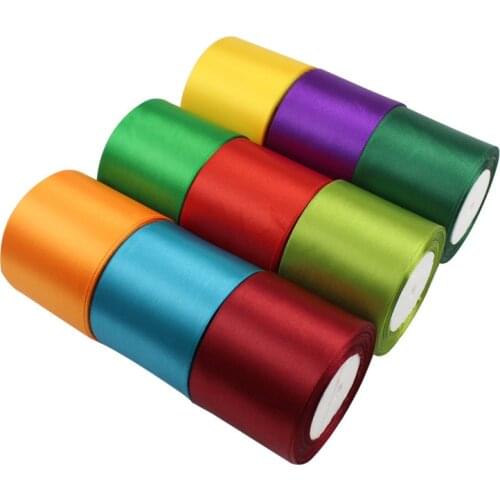8cm Satin Ribbons 22Meters/Lot Christmas Halloween Wedding Birthday Party Gift Box Wrapping Ribbons DIY Handmade Crafts Fabric