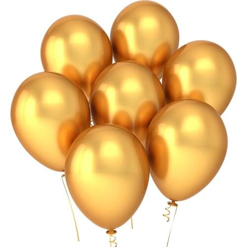 Party Golden Balloons 12 Inches (100pcs), Gold Balloons Bulk Made With Strong Latex For Helium or Air Use, Birthday Party Suppli