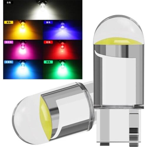 Car LED T10 W5W COB Reading Dome Lamp Marker Light Wedge Lights License Plate Bulbs 168 194 192 T10 BULB