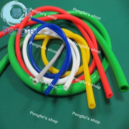Free shipping 40m ID5mm OD7mm 5*7mm high temperature resistance innocuously colorful silicone tube with red/blue/yellow/green