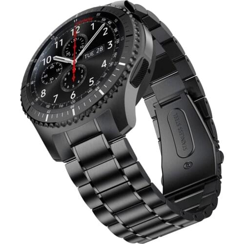 No Gap Design Galaxy Watch 46mm Band for Samsung Gear S3 Classic Bracelet Solid Stainless Steel Business Gear S3 Frontier Strap