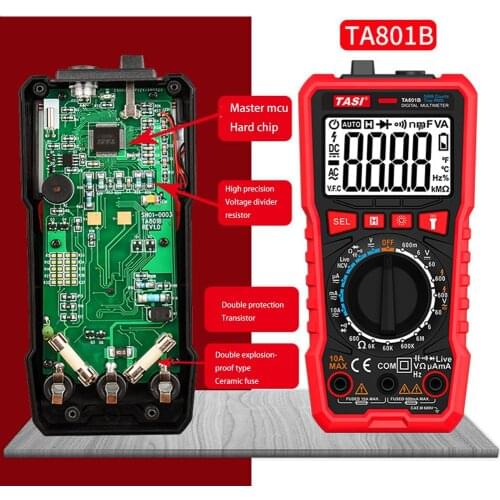 Digital Multimeter Auto Ranging Measures Voltage Resistance Tester DC Voltage AC Current Measurement Tool