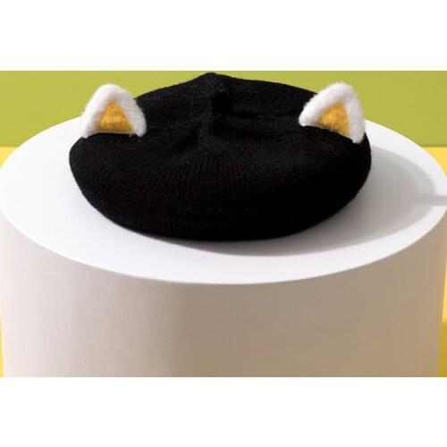 Baby Hat Autumn Winter Cartoon Ear Beret Hat Kids Knitted Hats Baby Caps Girls Boys Outdoor Beach Hat Child Cap Casual Cap