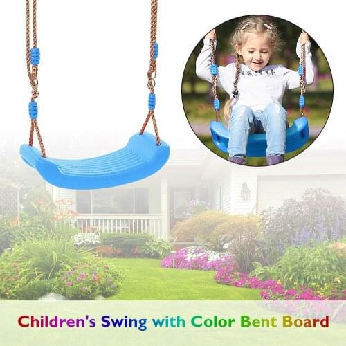 Children Colorful Outdoor Plastic Swing Rope Seat Toy for Kids Belt Seat Toys Hanging Kindergarten Playground Sports Gifts