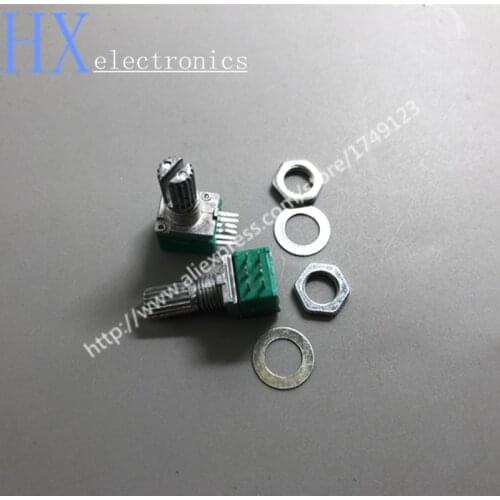 Free shipping 5PCS double potentiometer RK097G B5K/10K/20K/50K/100K 6pin
