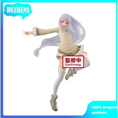100% Original genuine Re:Zero kara Hajimeru Isekai Seikatsu Emilia 22cm Action Figure Anime Figure Model Toys Figure Doll Gift
