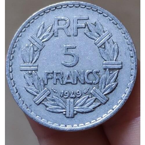 French 5 Francs 31mm Coins Eu Edition Europe 100% Real Original Used Coin Old Random Year