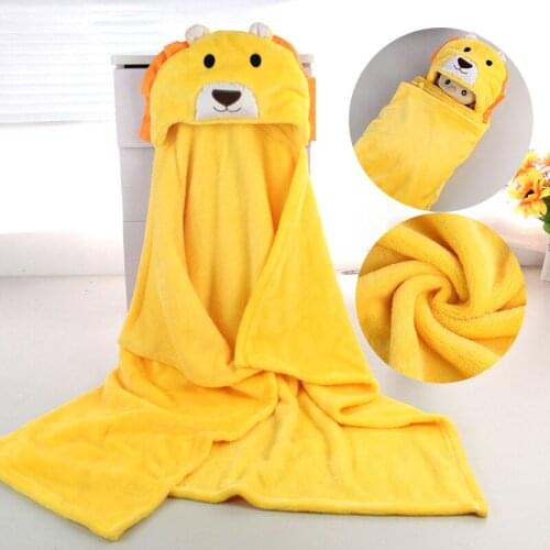Kids Bath Robe Infant Towel Cute Bear Soft Hooded Cartoon Animal Blanket Toddler Animal Baby Bathrobe Baby Bath Towels