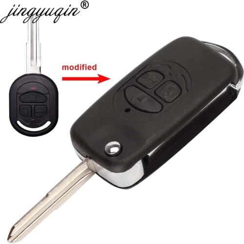 Jingyuqin 10pcs/lot Modified Folding Remote Key Shell For Chevrolet Buick Excelle 2005-2018 HRV 3 Buttons Car Key Cover Case