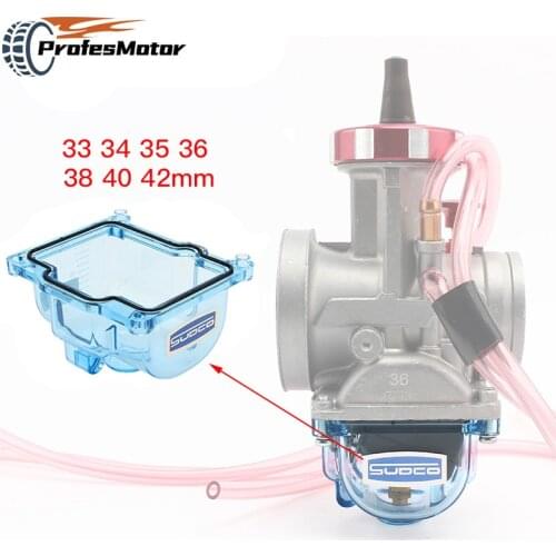 Motorcycle PWK Transparent Carburetor Clear Bottom Float Bowl Oil Cup Fit For 36-42mm Carburetor Big Bore Carb