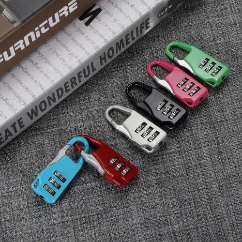 Colorful Password Lock Zinc Alloy Security Lock Suitcase Luggage Coded Lock Cupboard Cabinet Locker Padlock