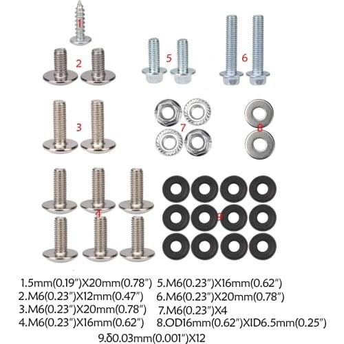 Fairing Tank Mount Screw Set Panel Hardware Kit Bolts Plastic For Honda CRF70 CRF 70 Dirt Pit Bike 125cc-160cc
