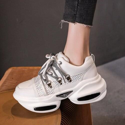 Chunky Platform Sneakers For Women 2021 Spring Luxury Designers Ladies Sports Casual Shoes Woman Fashion Old Dad Shoes 7 cm