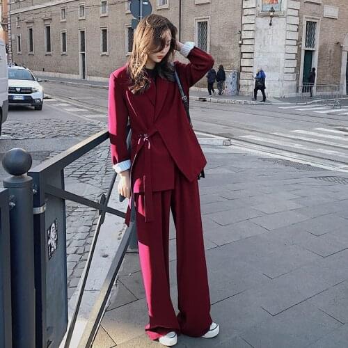 KUANGNAN Women's Office Trouser Suits