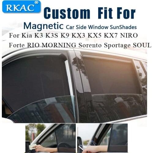 Magnetic Car Side Window SunShades Cover For Kia K3 K3S K9 KX3 KX5 KX7 NIRO Forte RIO MORNING Sorento Sportage SOUL Auto Curtain