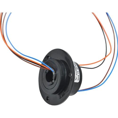 10mm Mini Hole Hollow Slip Ring 4 Channels 2A Conductive Electric Slipring Rotary Joint Connector 240V AC/DC ZHT010-04A