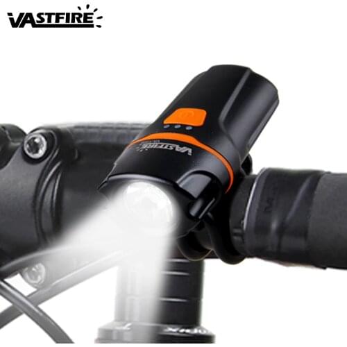 Mini Portable USB Rechargeable Bike Lights Waterproof Bicycle Handlebar Lamp with Built-in 3.7V 1200 mAh Battery