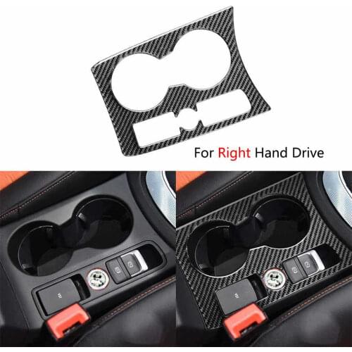 Carbon Fiber Water Cup Holder Frame Cover Trim Sticker For Audi Q3 13-2018 RHD