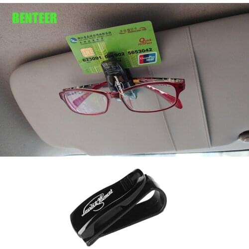 Laurin & Klement Car Glasses Bracket Visor Card holder sticker For skoda superb Fabia Octavia Rapid Superb Kamiq Scala Karoq