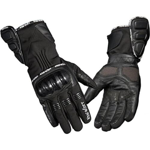 2019 New Winter warm non-slip shatter-resistant Motorbike glove long style waterproof motorcycle gloves made of carbon fiber