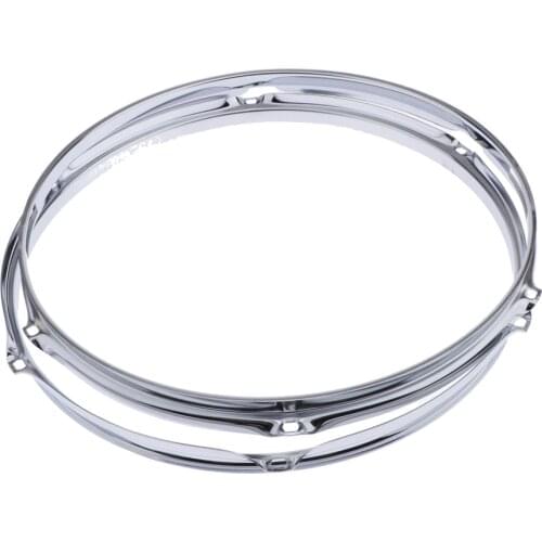 Pair Die-cast 6-lug Snare Drum Hoop - Batter Side - Zinc Alloy - 14 inch 1.2mm
