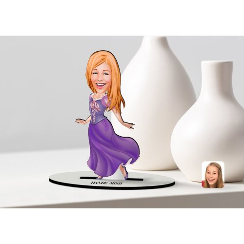 Personalized Princess Caricature Of Wooden Trinket Model-1 Reliable Modern Simple Gift Special Design Good Quality Surprise dear