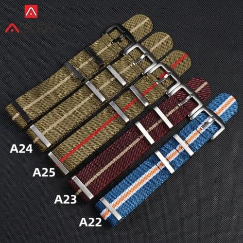 Woven Nylon NATO Strap Zulu Band 20mm 22mm Stainless Steel Buckle Quality Men Replacement Wrist band Bracelet Watch Accessories