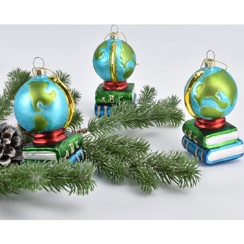 Christmas Decorations Creative Glass Ball Pendant Husband Football Basketball Ornaments Scene Arrangement Hanging Ball