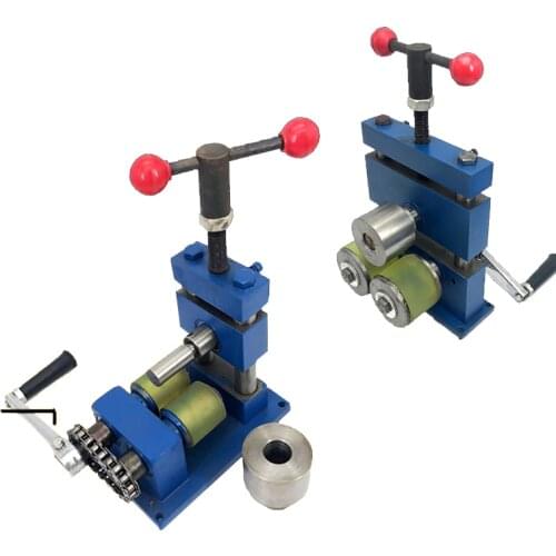 Manual Bracelet Ring Pressing Machine Stainless Steel Rolling Machine Gold Jewelry Tools Hand-operated Flat Bending Machine