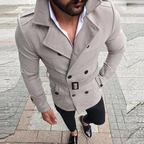 Toplimit Men's Long Trench Coats