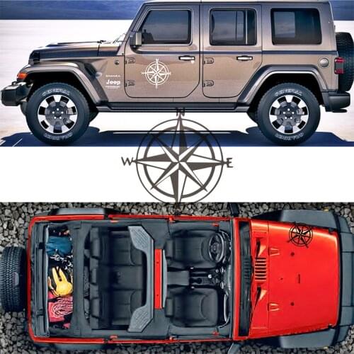 Vinyl car wrap 1Piece Compass off road 4x4 adventure car window sticker for land rover jeep suv Car modification sticker