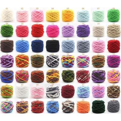Knitted Colorful Crochet Wool Chunky thick DIY velvet Knitting chenille Colours Yarn HandCraft 100g skeins Cotton BabySoft