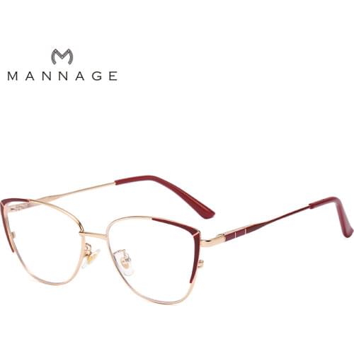 Cat Eye Optical Glasses Frame Women Anti Blue Light Eyeglasses Frame Ladies Clear Computer Spectacles Frame