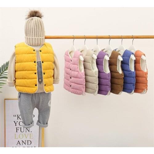 Baby Boy Winter Clothes Casual Sleeveless Vest for Girl Winter Thick Waistcoat Coat Outwear Baby Vest fo Boy