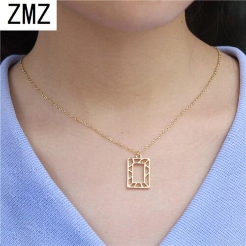 ZMZ 2019 50pcs Europe/US fashion cute The princess hut pendant geometry necklace gift for mom/girlfriend party jewelry