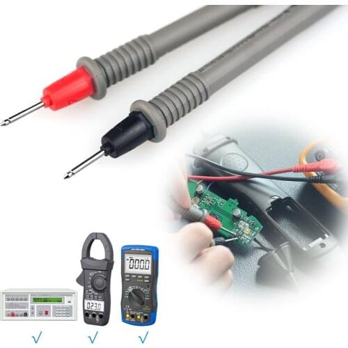 1 Pair Universal Probe Test Leads Pin for Digital Multimeter Needle Tip Meter Multi Meter Tester Lead Probe Wire Pen Cable 20A