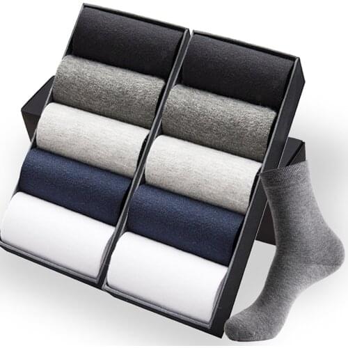10 Pairs Mens Cotton Socks High Quality Business Men Socks Breathable Antibacterial Autumn Winter Compression Socks For Male