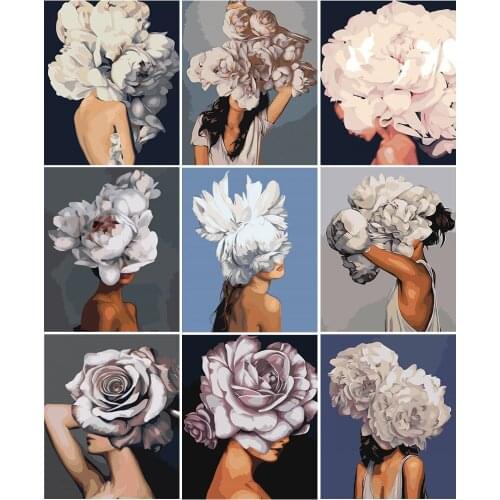 5D DIY Woman Flower Decorative Portrait Painting Full Diamond Square/Round Diamond Painting Mosaic Custom Decorative Painting