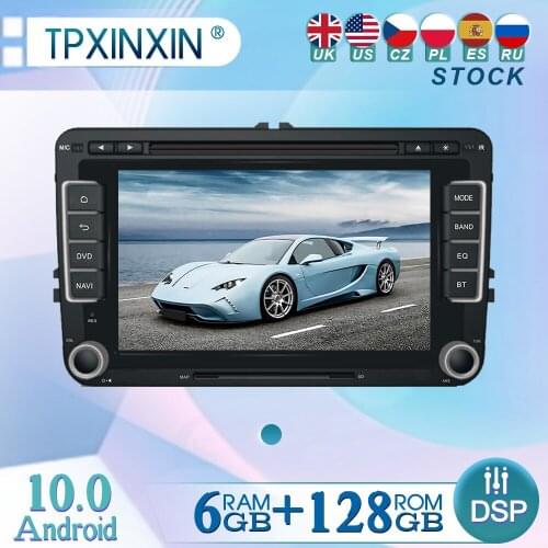 6+128GB For Volkswagen With Disc 7" Android10 Radio Player Car GPS Navigation Head Unit Car Radio with Screen WIFI DSP CARPLAY