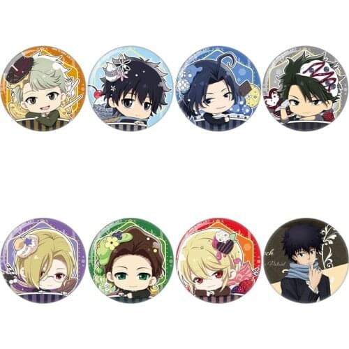 Anime moriarty the patriot badge cartoon metal brooch cute decoration pendant