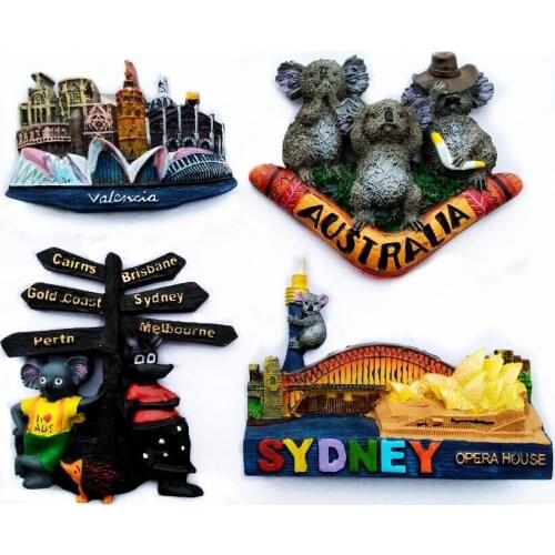 Australian Koala Road Signs 3D Refrigerator Fridge Magnets Tourism Souvenirs Magnetic Stickers Home Decoration