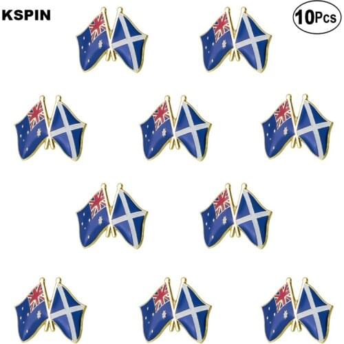 Australia Scotland Lapel Pin Flag badge Brooch Pins Badges 10Pcs a Lot