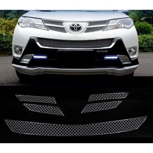 Car Stainless Steel Grille Cover For Toyota RAV4 2014 Anti-insect Grill