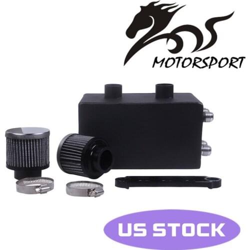 CNC stamped Catch Can Oil Catch Can Breather Tank For Honda Civic Integra EK EG DC silver/black