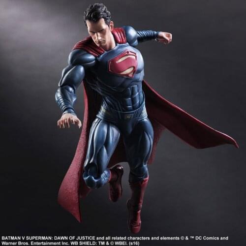 Play Arts 25cm the Superman Sign in Movie Batman vs Superman DC Super Hero Action Figure Toys