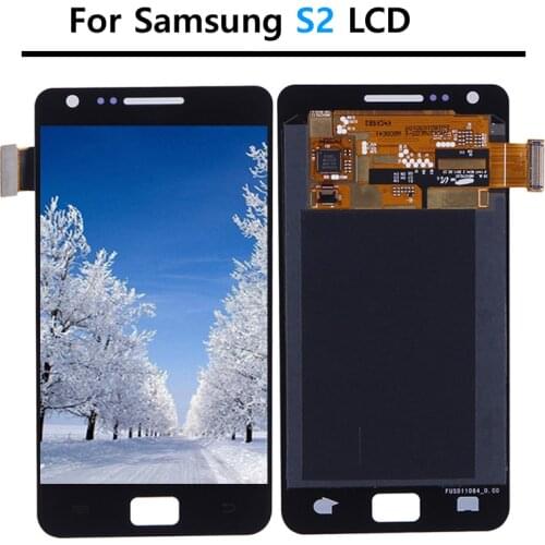 Super AMOLED Burn Shadow For Samsung S2 i9100 LCD For Samsung Galaxy S2 i9100 Display LCD Screen Touch Digitizer Assembly